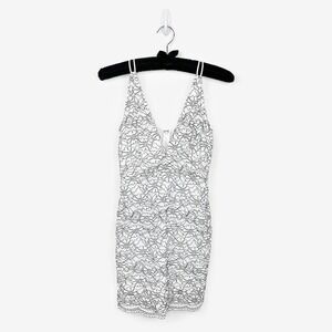Superdown Larissa Lace Mini Dress Size S White Glam Party Event Wedding Guest
